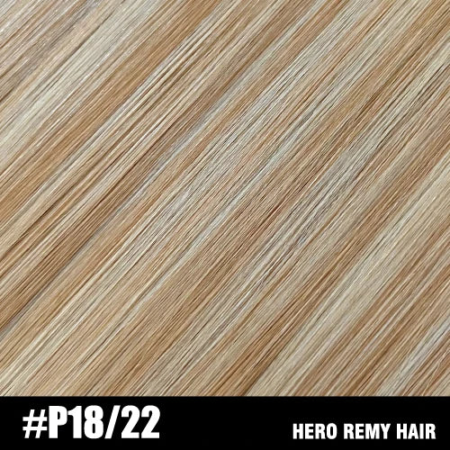 Hero Remy Hair Clip-In Extensions – 100% Real Remy Human Hair | 90g-120g Full Head 7PCS (16"-22") glendale