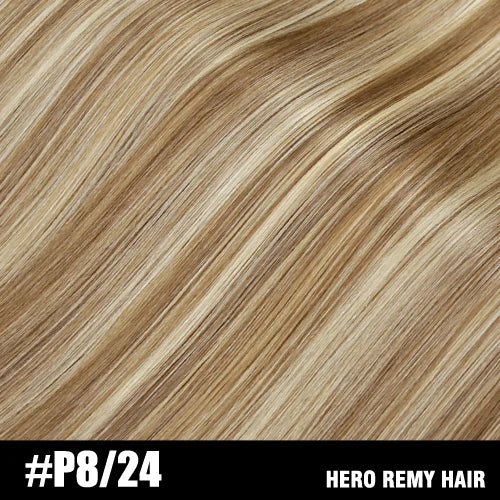 Hero Remy Hair Clip-In Extensions – 100% Real Remy Human Hair | 90g-120g Full Head 7PCS (16"-22") glendale