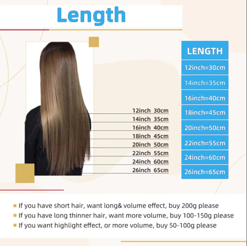 100% Remy Human Hair Clip-In Extensions – 7-Piece Set (70-120g) | Natural Brazilian Straight