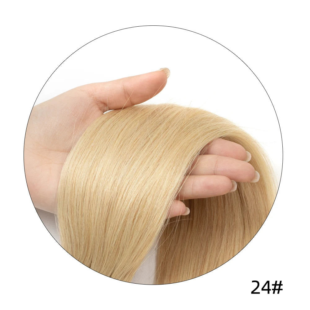 140-240G Clip-In Human Hair Extensions – 100% Remy Brazilian Straight Hair | Full Head Volume (14"-24")