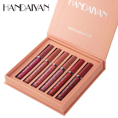 HANDAIYAN 6 PCS Lipstick Set Make-up for women Non stick Cup Waterproof Long lasting Cosmetics Korean makeup Matte lipstick