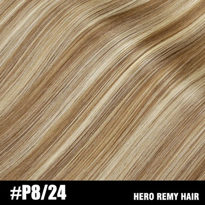 Hero Remy Hair Clip-In Extensions – 100% Real Remy Human Hair | 90g-120g Full Head 7PCS (16"-22") glendale